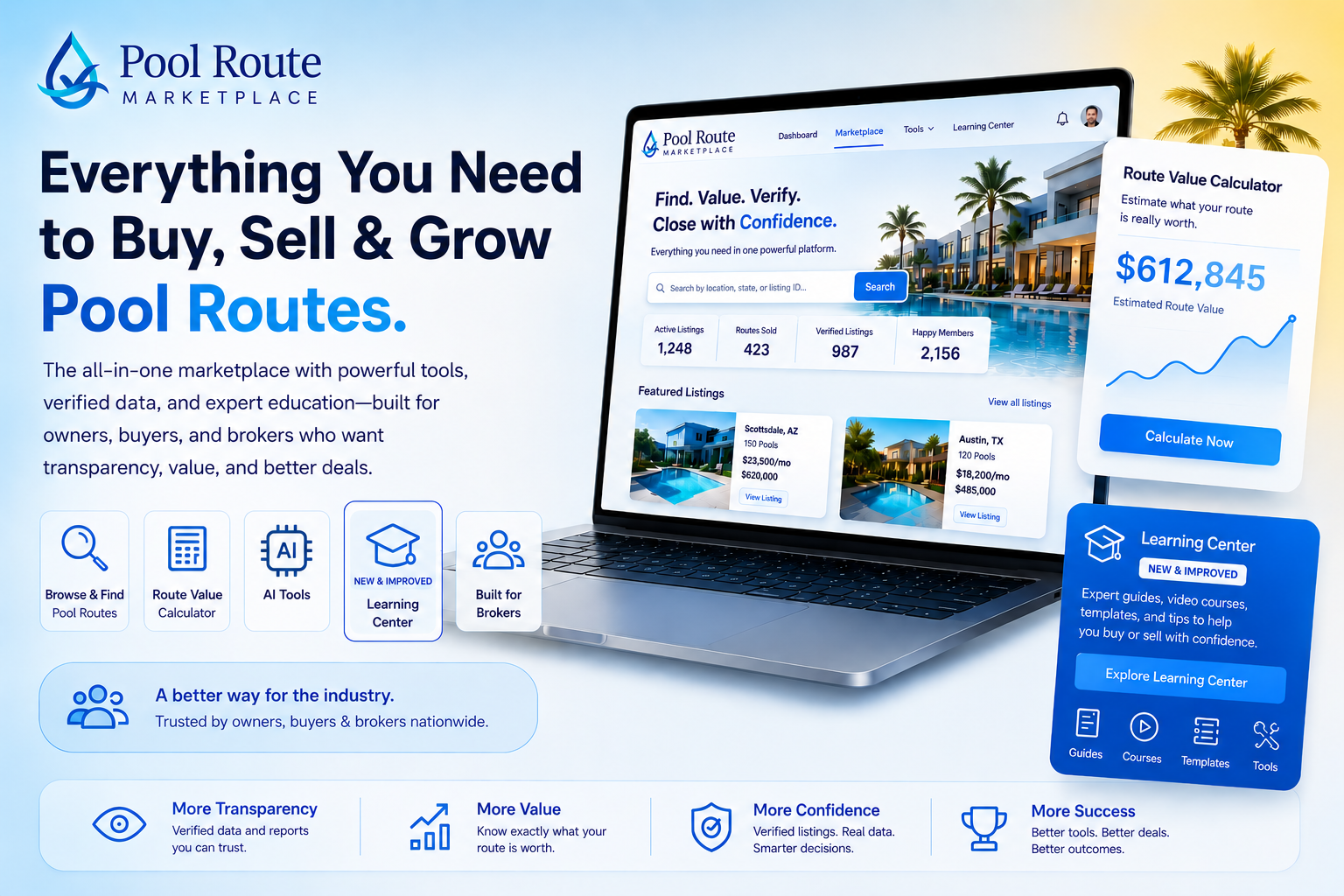 Pool Route Marketplace platform preview